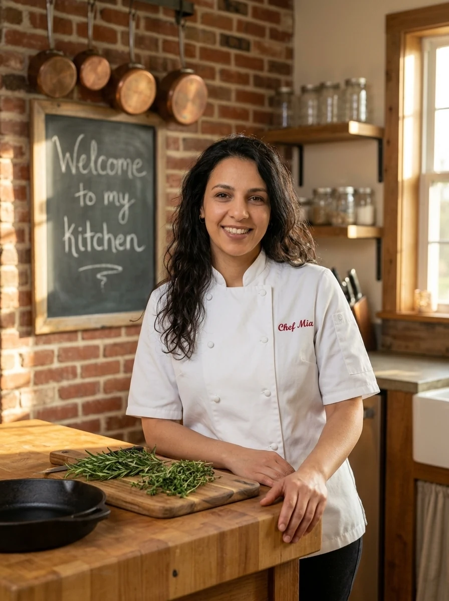 Chef Mia in her Hill Country kitchen
