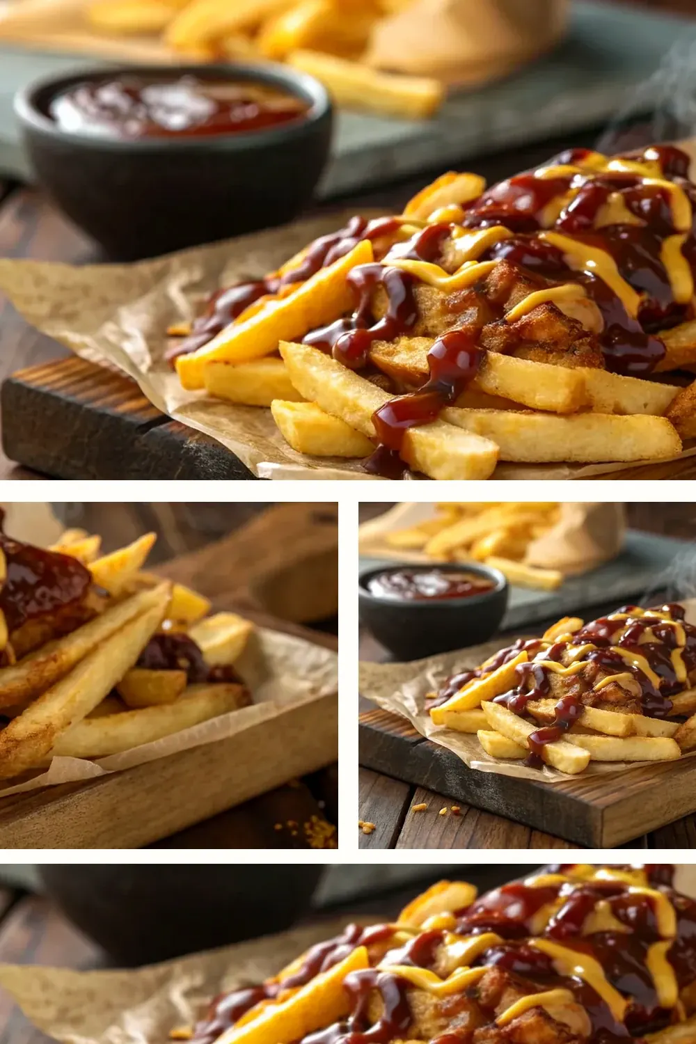 BBQ Fries styled vertically for saving and sharing