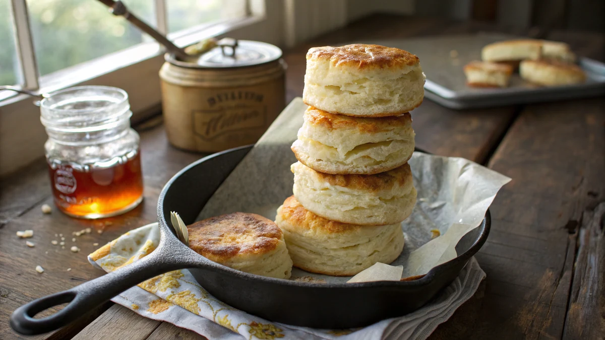 Buttermilk Biscuits Texas Style recipe by Chef Mia, photographed in a natural light Texas kitchen