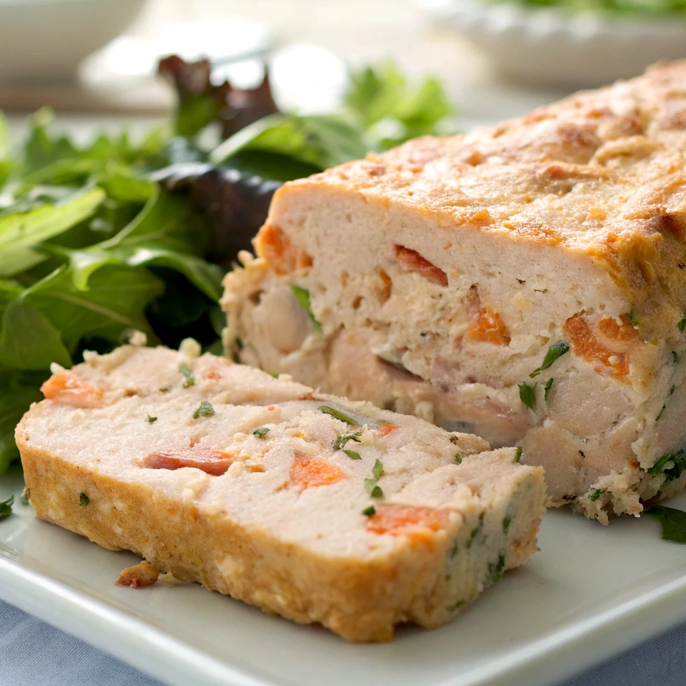 Can Tuna and Salmon Be Used in Same Loaf Recipe plated for a Texas family table, overhead view