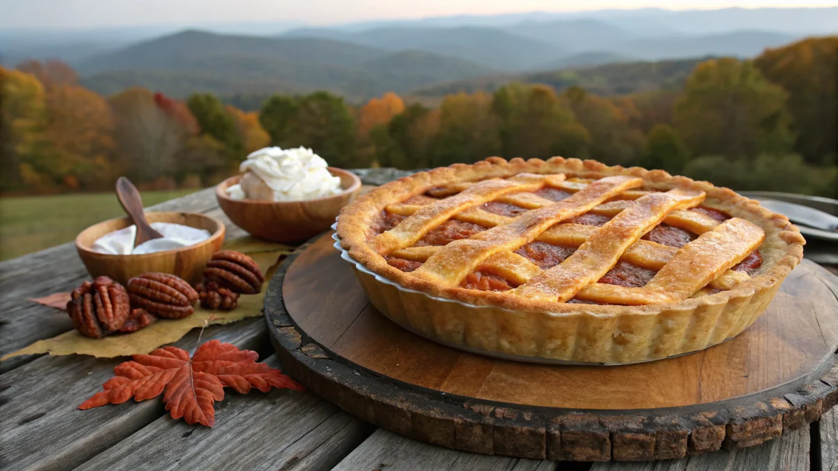 Double Crusted Sweet Potato Pie recipe by Chef Mia, photographed in a natural light Texas kitchen