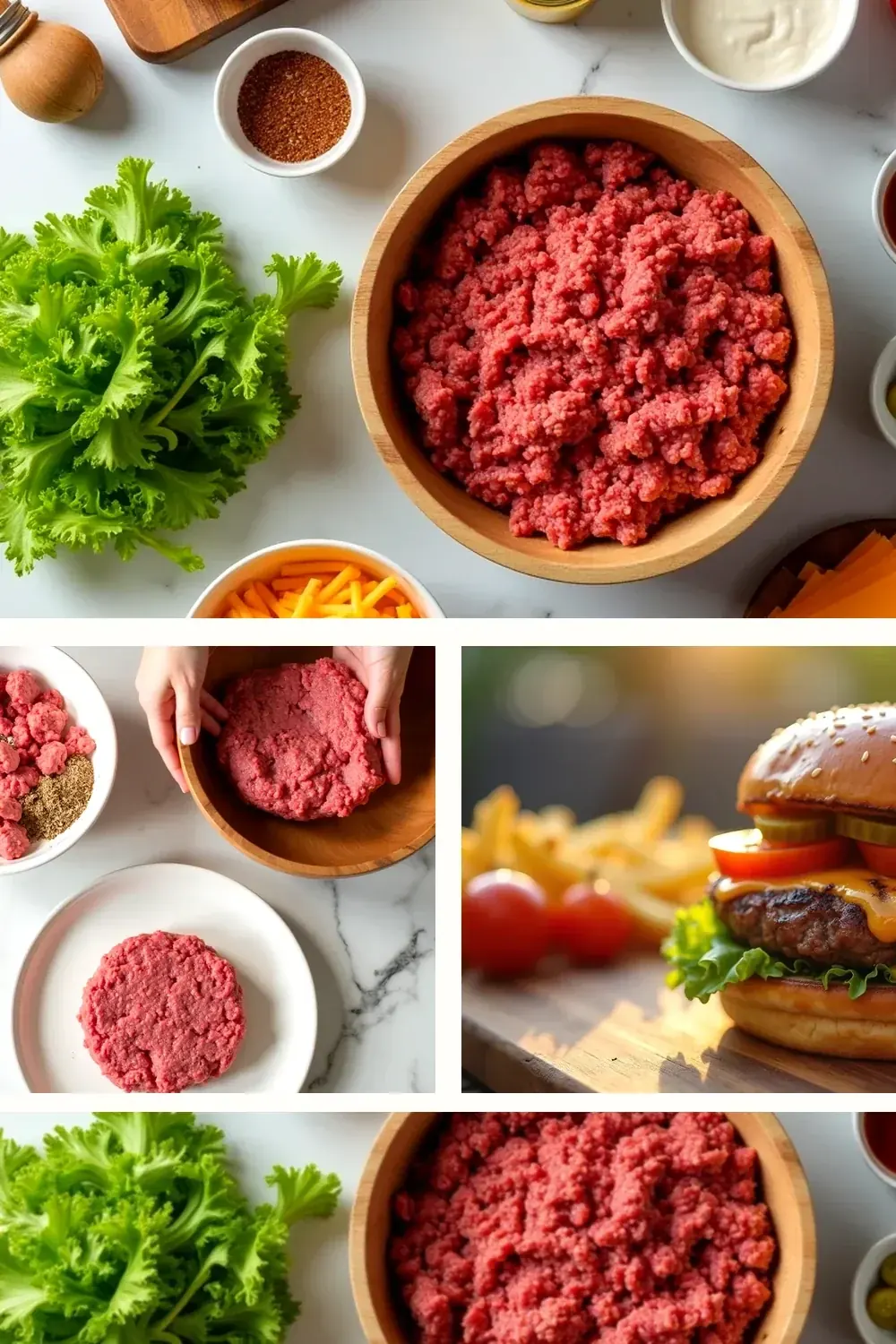 Easy BBQ Burger styled vertically for saving and sharing