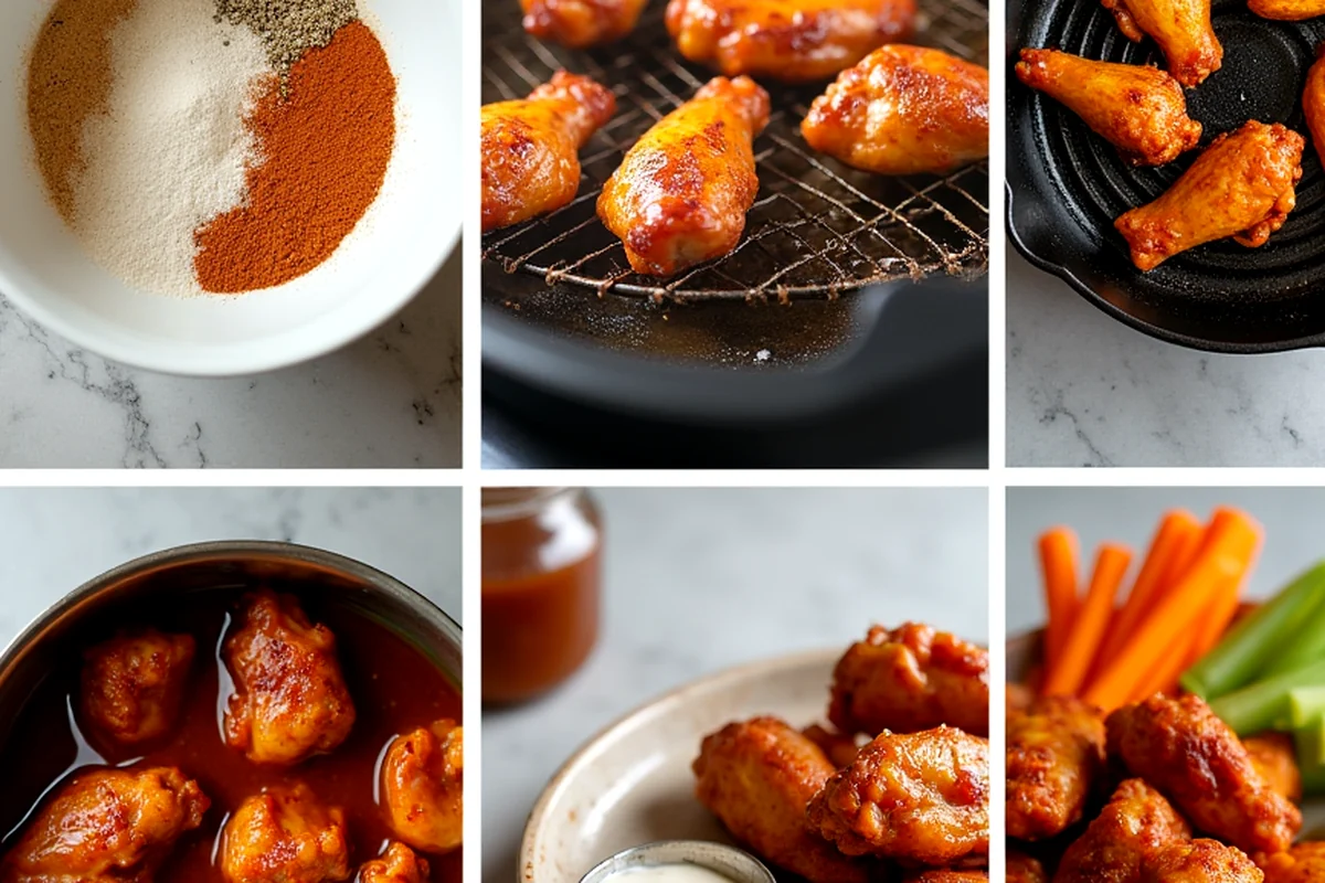 Close-up of honey bbq wings showing texture, color, and serving detail
