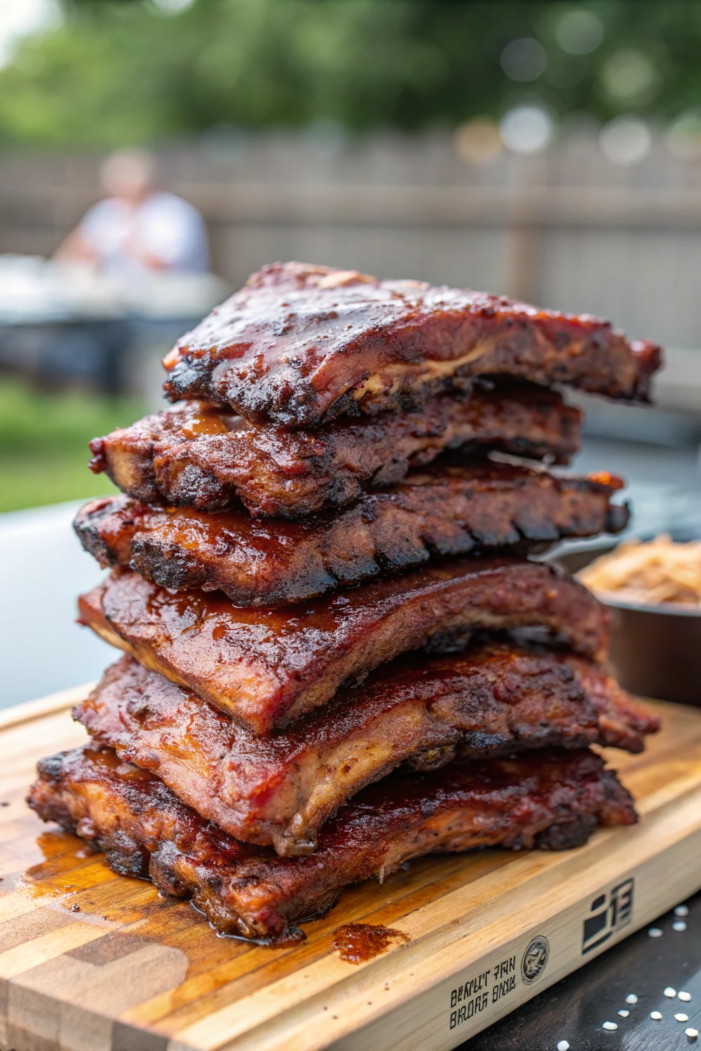 Glazed smoked pork ribs at 275F stacked vertically, save this how long to smoke ribs at 275 guide