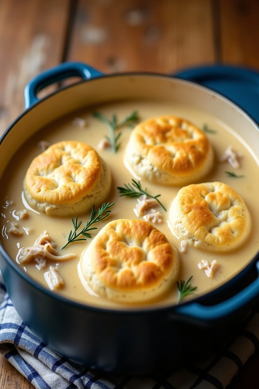 Texas chicken and dumplings drop biscuit recipe vertical view, Pillsbury copycat from scratch, save for Sunday family lunch
