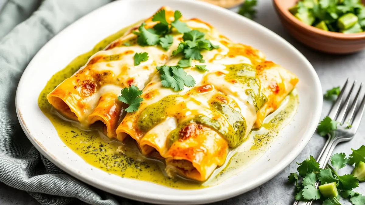 Poblano Chicken Enchiladas