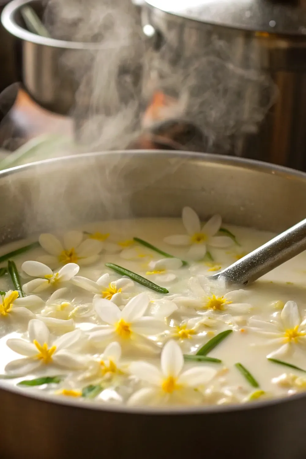 Sampaguita Ice Cream Recipe styled vertically for saving and sharing