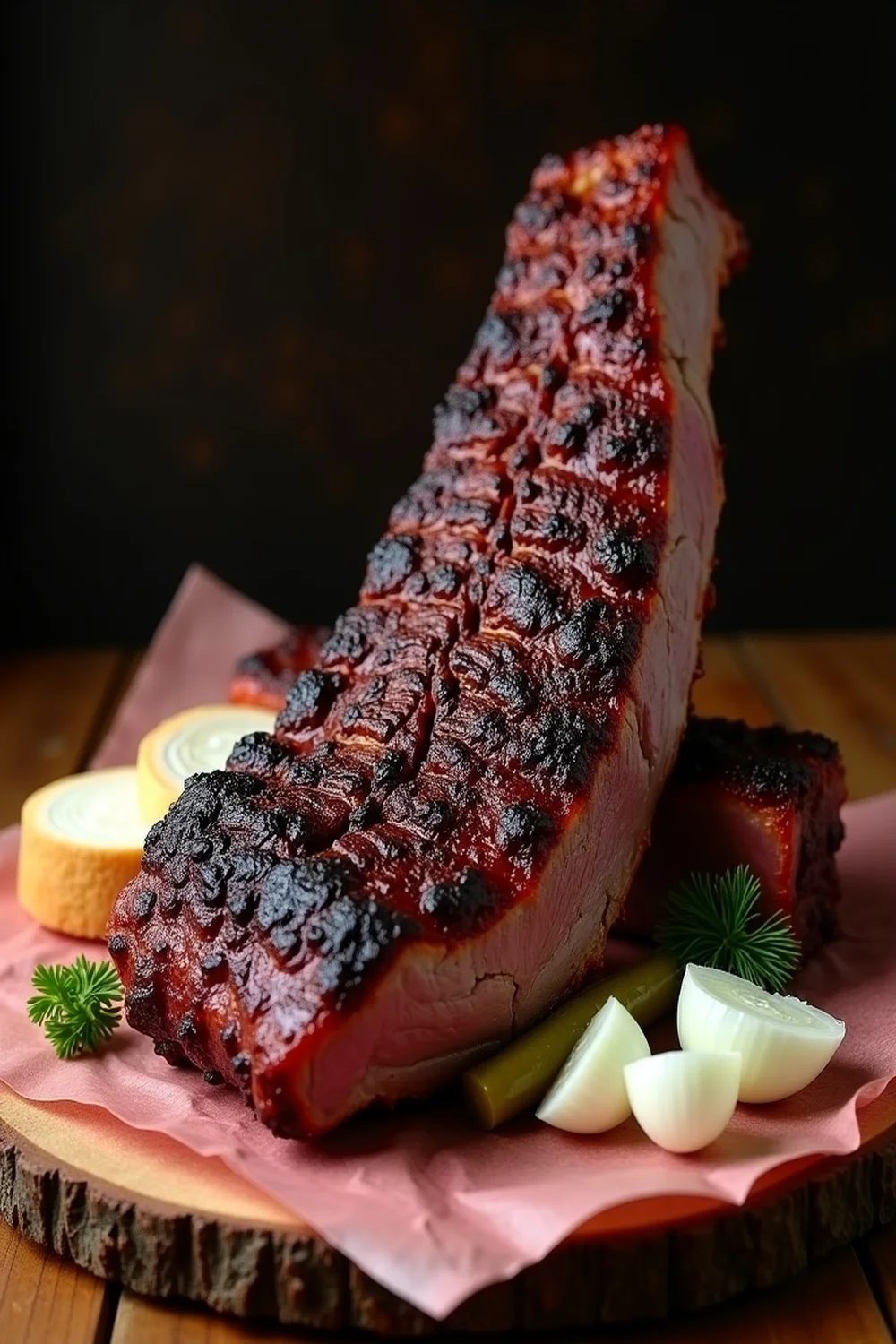 Texas smoked beef ribs Goldee's Snow's Franklin recipe vertical view, save for the next weekend BBQ project