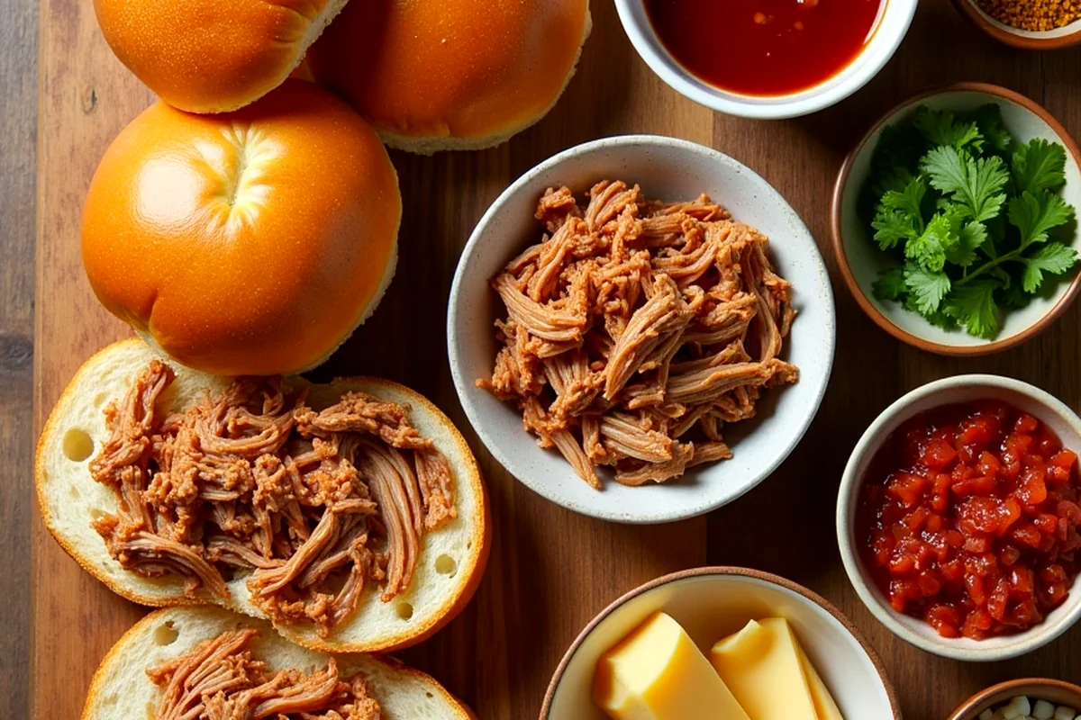 Close-up of southern bbq meals with cheese showing texture, color, and serving detail