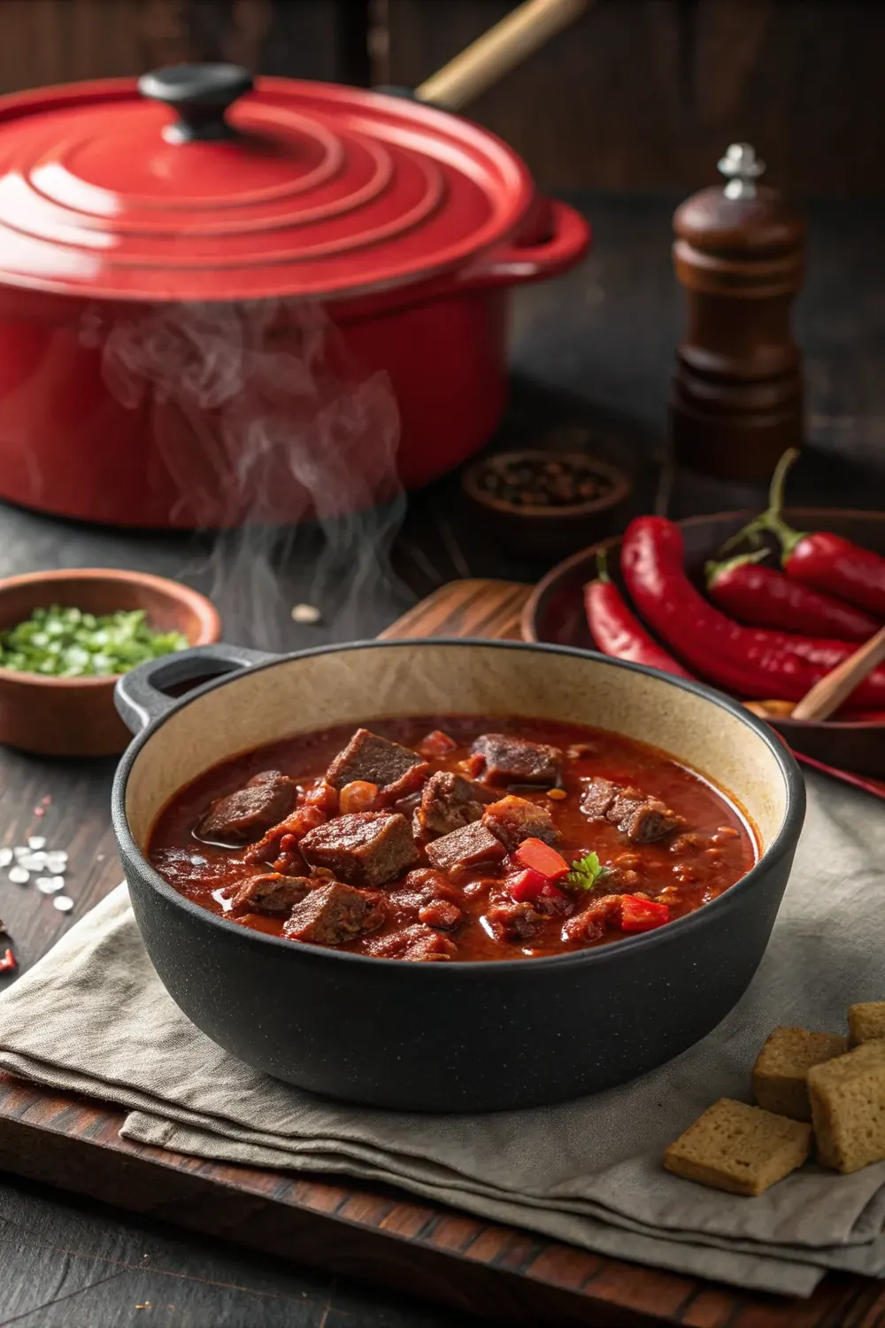 Terlingua Texas chili recipe CASI cookoff style no beans, vertical pin to save for the November chili championship season