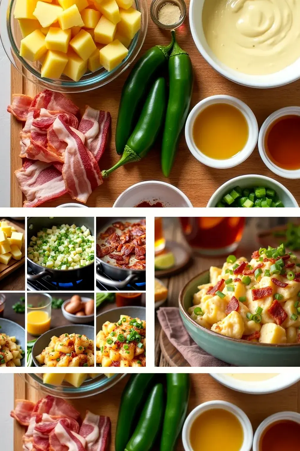 Texas BBQ Potato Salad styled vertically for saving and sharing