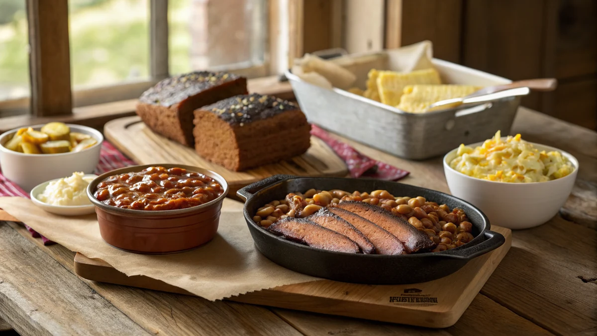 Texas BBQ Sides: 15 Classics Every Pitmaster Serves served on a Texas kitchen counter in natural daylight