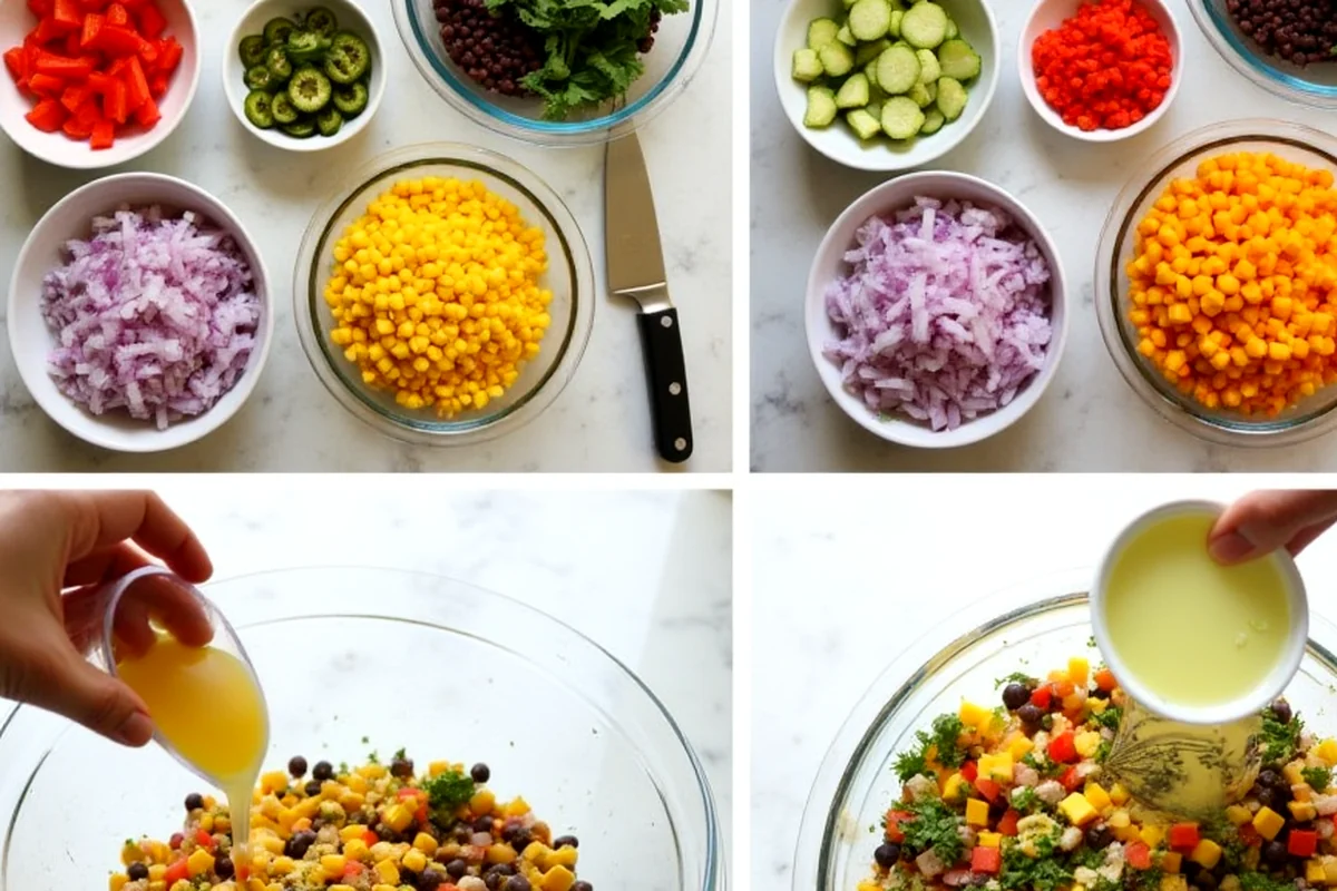 Close-up of texas caviar showing texture, color, and serving detail