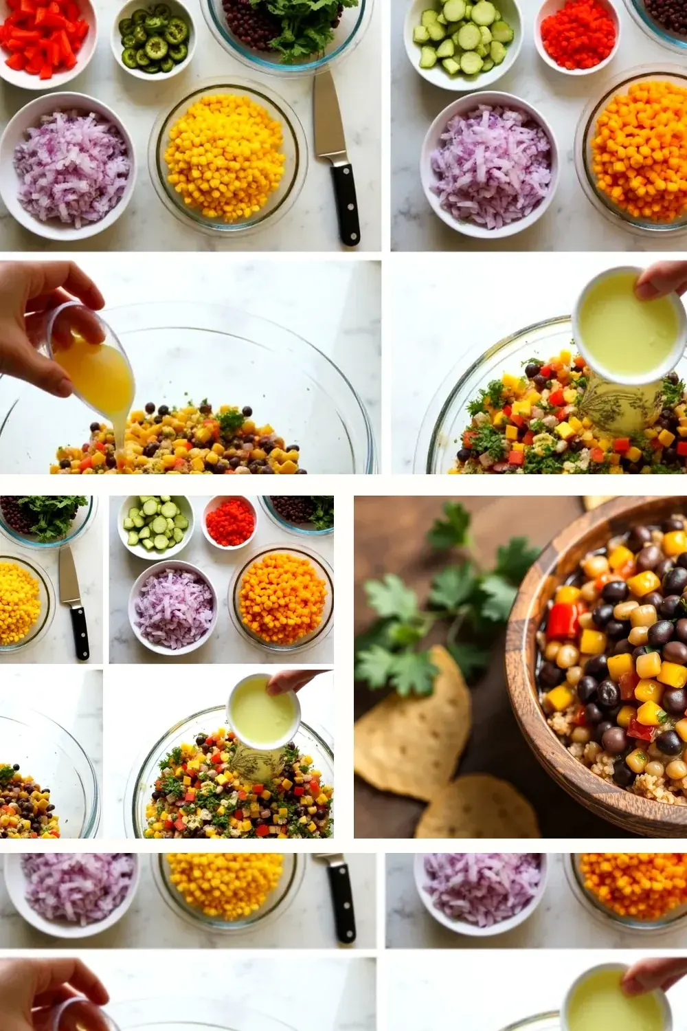 Texas Caviar styled vertically for saving and sharing