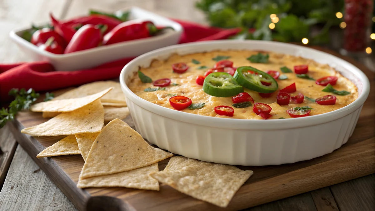 Texas Christmas Dip recipe by Chef Mia, photographed in a natural light Texas kitchen