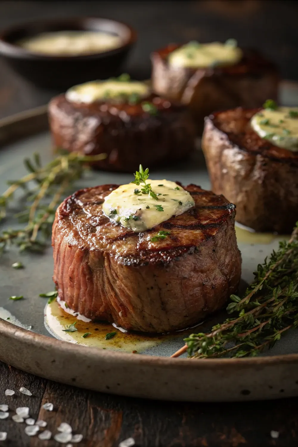 Texas Roadhouse filet medallions copycat seared tenderloin steaks with garlic butter vertical pin to save