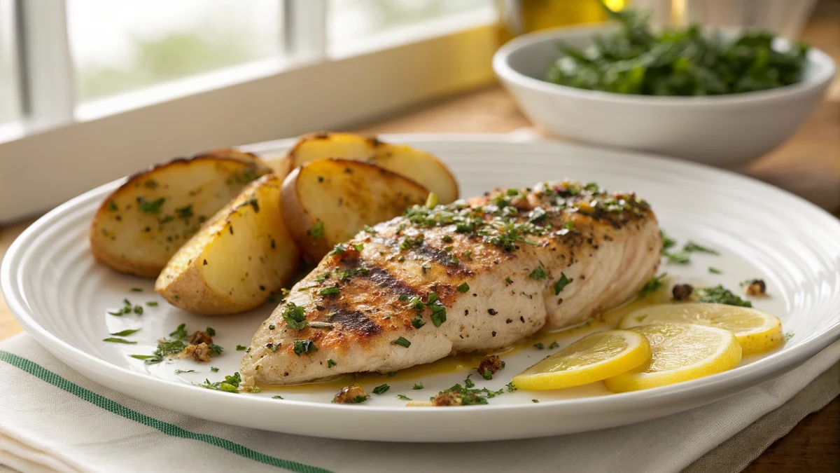 Texas Roadhouse Herb Crusted Chicken Copycat recipe by Chef Mia, photographed in a natural light Texas kitchen