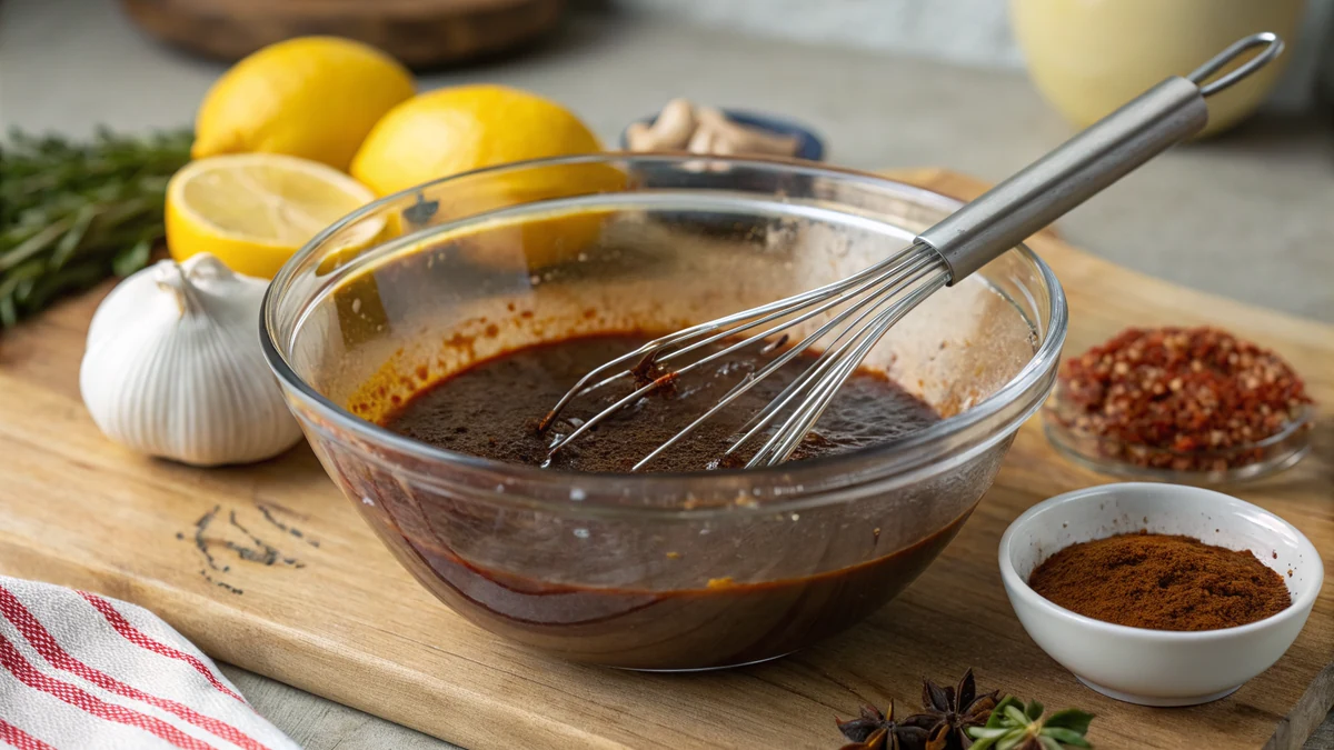 Texas Roadhouse Kabob Marinade recipe by Chef Mia, photographed in a natural light Texas kitchen