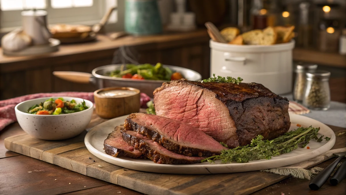 Texas Roadhouse Prime Rib Copycat recipe by Chef Mia, photographed in a natural light Texas kitchen