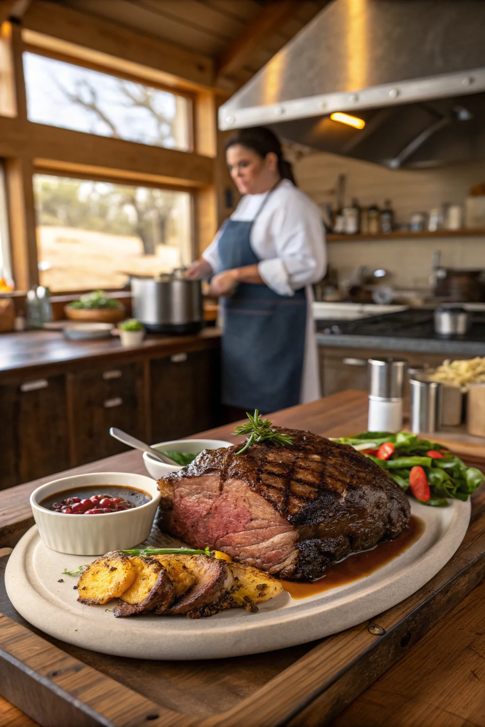Copycat Texas Roadhouse prime rib recipe pin showing two cooking methods oven reverse sear and smoker with doneness temps