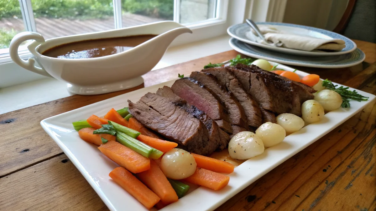 Texas Silverside Beef Pot Roast recipe by Chef Mia, photographed in a natural light Texas kitchen