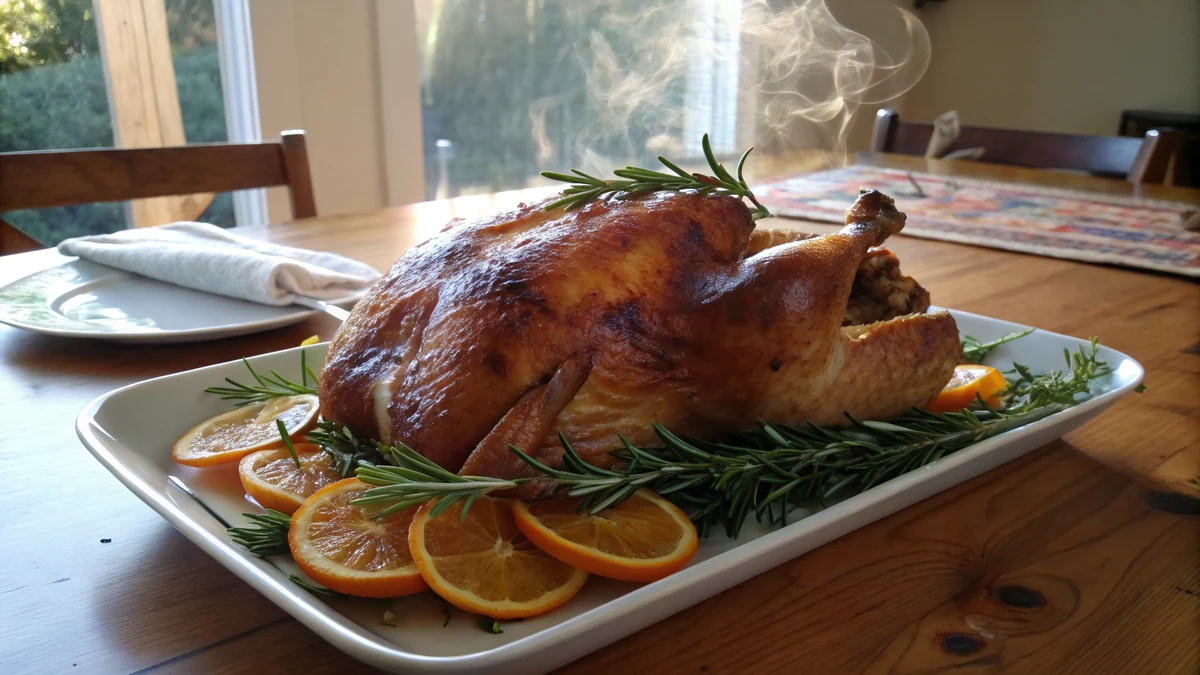 Texas Thanksgiving Turkey Brine recipe by Chef Mia, photographed in a natural light Texas kitchen