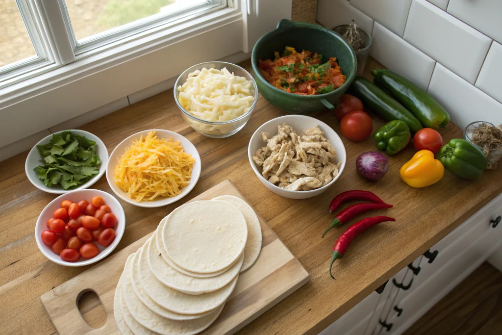 ingredients for original king ranch chicken recipe texas monthly on counter