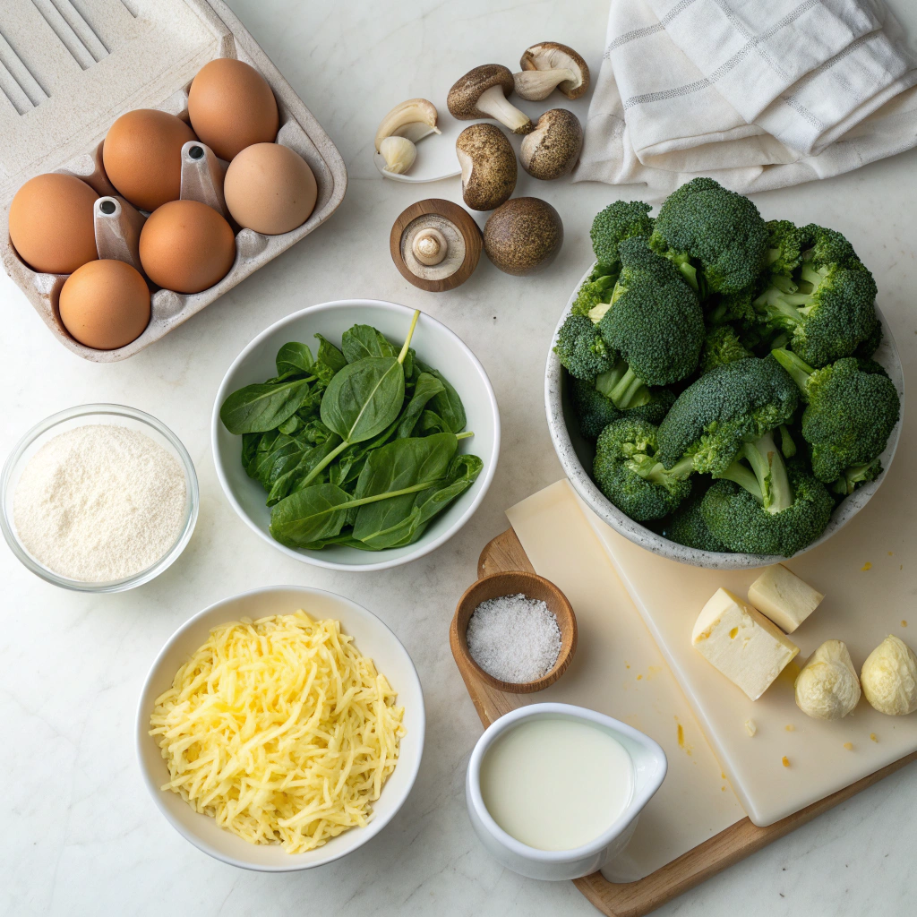 Healthy quiche ingredients suitable for pregnant women