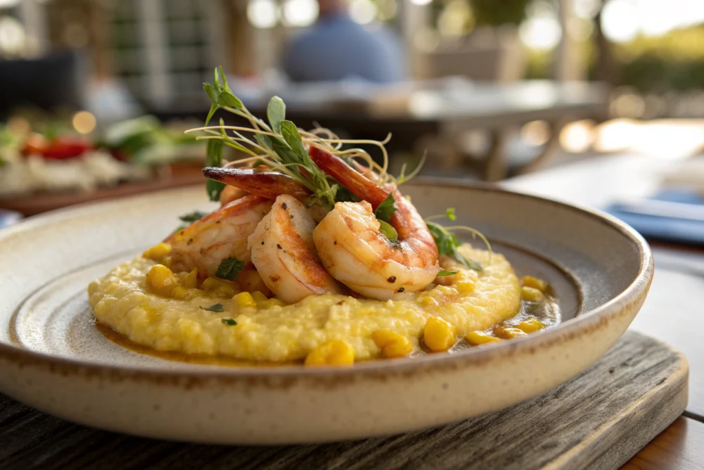 Meg Next Level Chef plating her Texan Reimagined dish