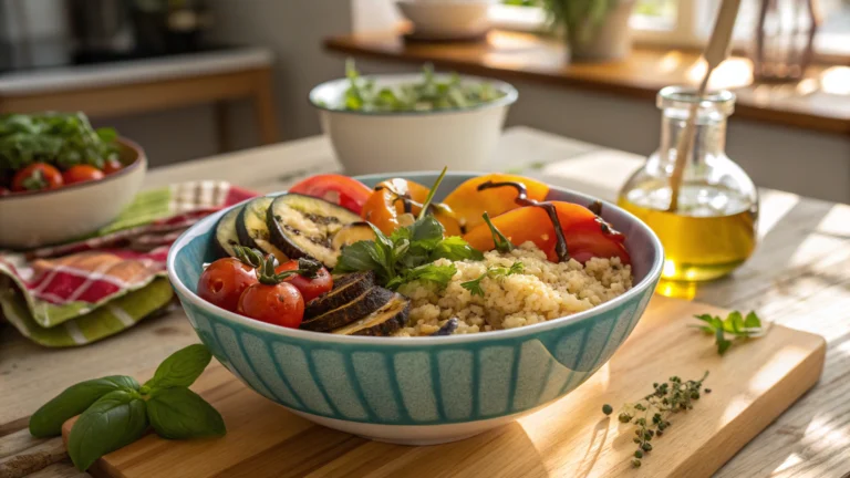 Vibrant Roam Diet Recipes bowl filled with colorful vegetables and grains