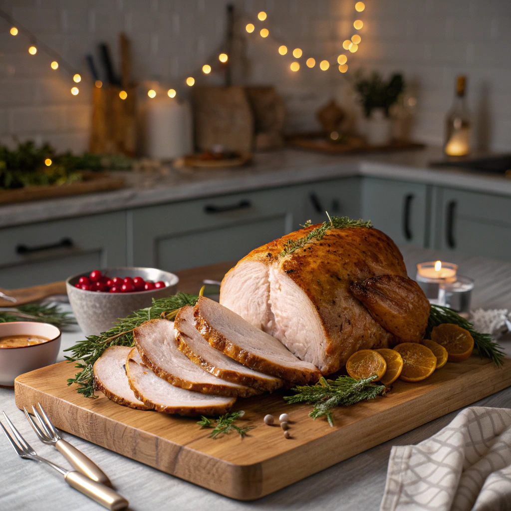 carving a turkey slices