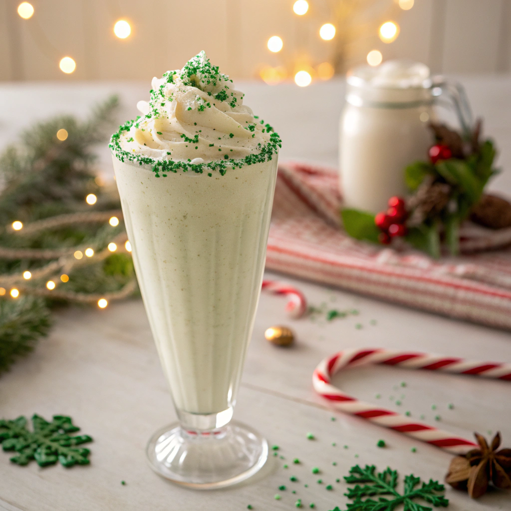 peppermint grinch holiday shake