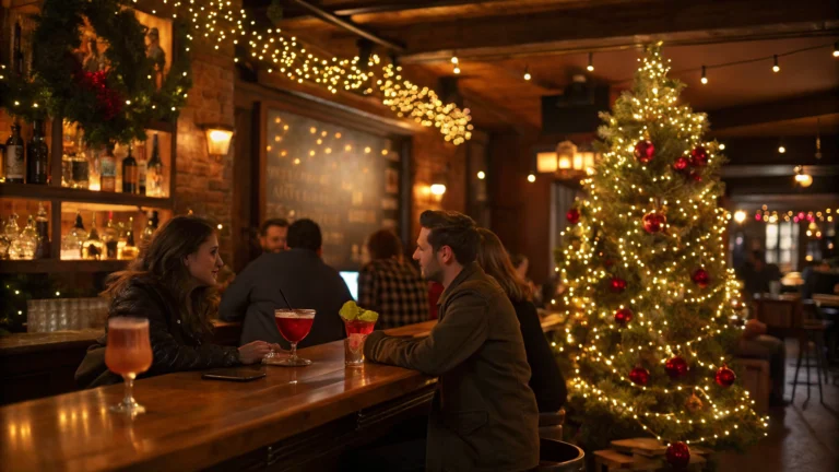 bars open on christmas day : cozy Texas bar open on Christmas Day with warm lights