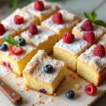 kefir sheet cake recipe card featured