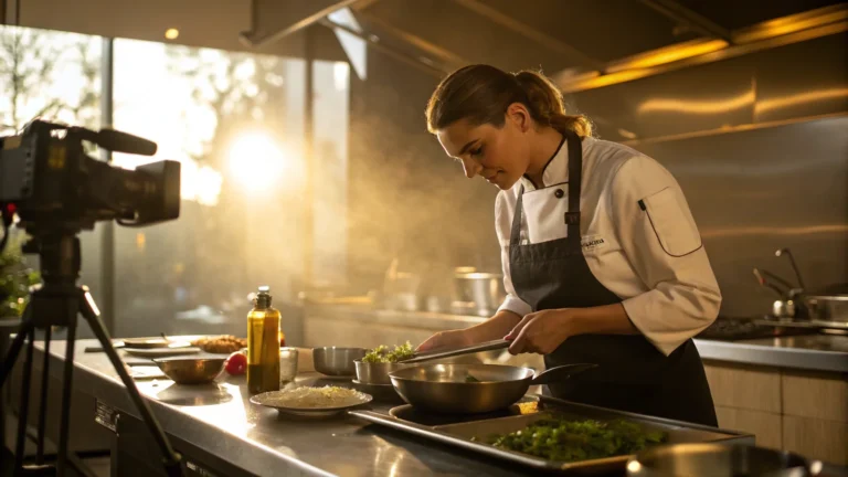 Meg Next Level Chef cooking in a Texas-inspired kitchen