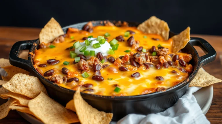 Texas Trash Dip in a bowl ready to serve